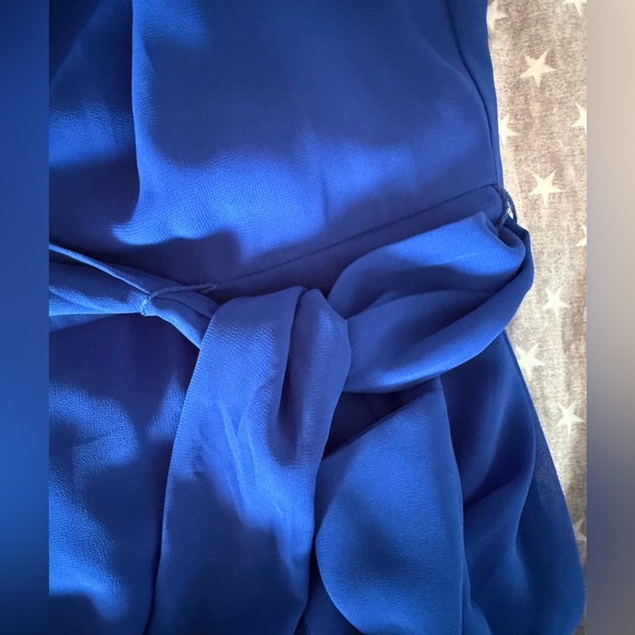 Tahari by Arthur S. Levine Women's Keyhole Chiffon Dress, Royal Blie, 12 - Picture 13 of 13